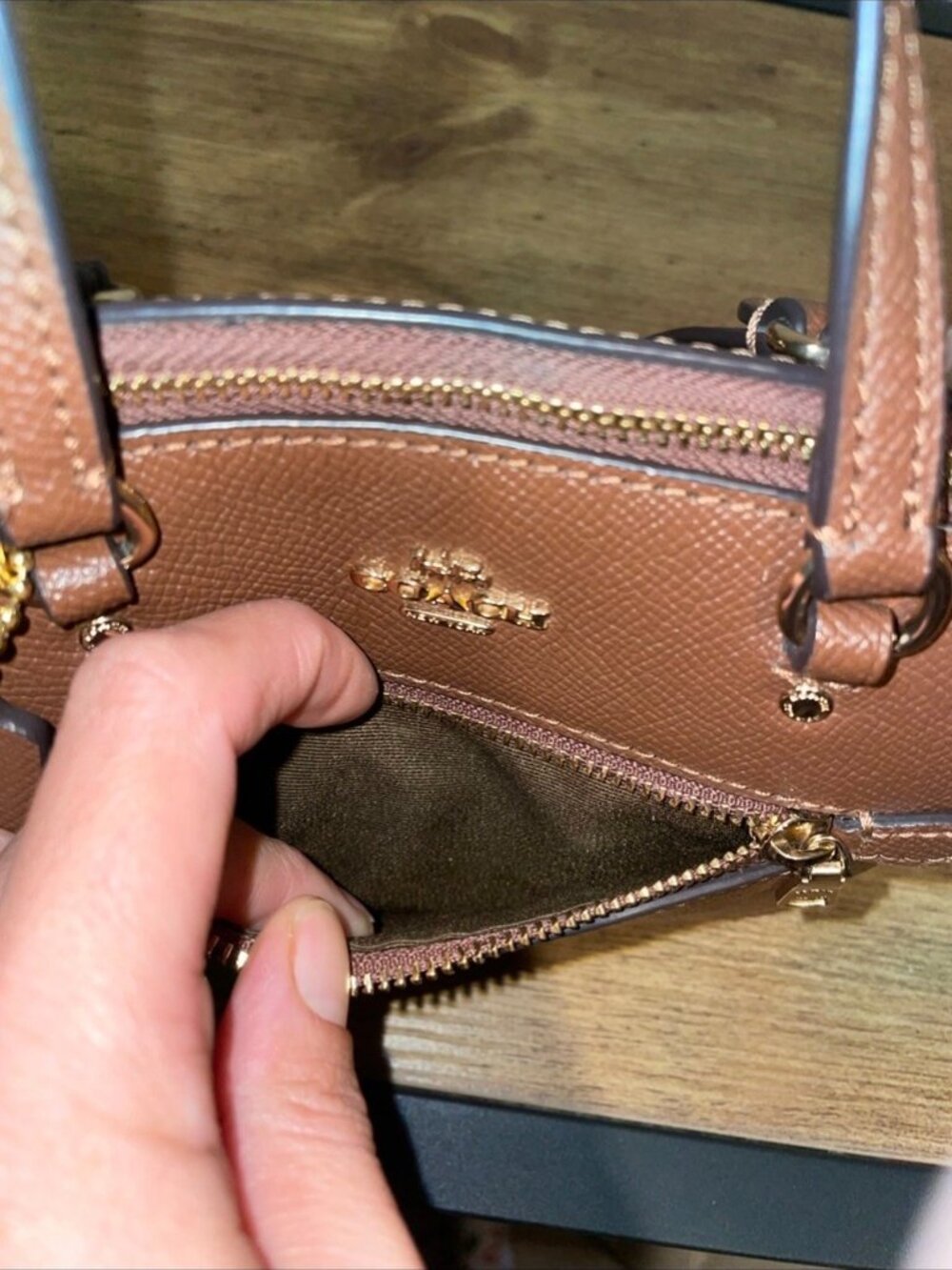 Coach Mini City Tote in Khaki - Picture 5 of 5